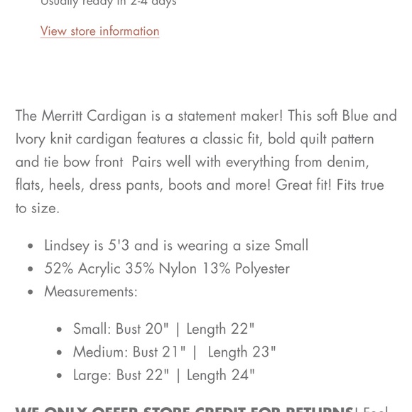 🆕 Merritt Cardigan from boutique Emerson Charles - Picture 3 of 7